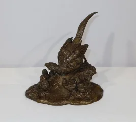 FAISÁN BRONCE firmado VILAVAN