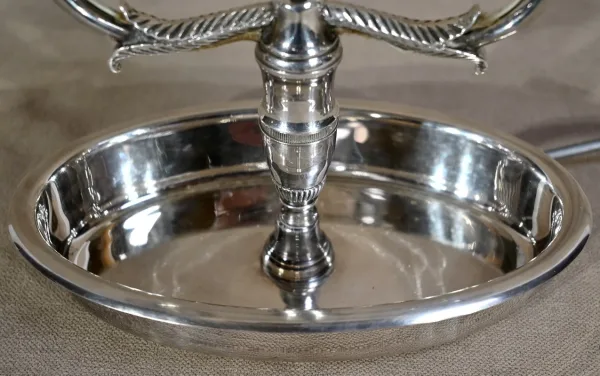 Lampe Bouillotte en Métal Argenté – Début XXe