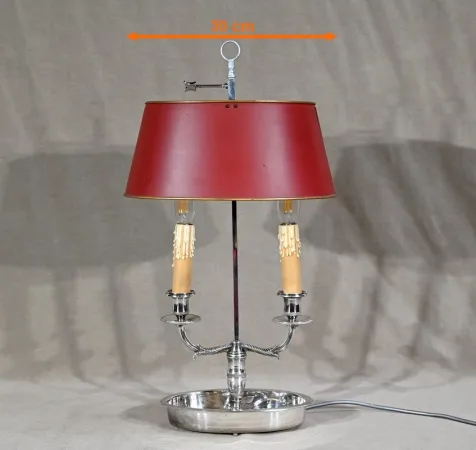 Lampe Bouillotte en Métal Argenté – Début XXe