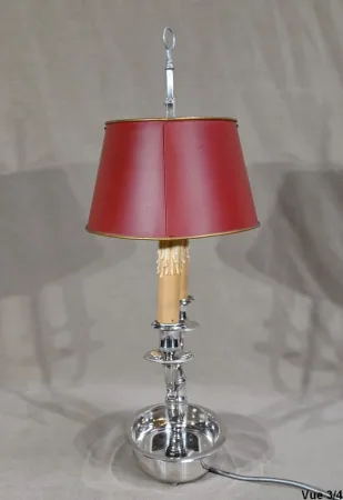 Lampe Bouillotte en Métal Argenté – Début XXe