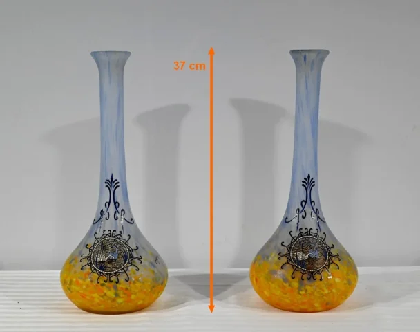 LEGRAS の署名入り花瓶のペア