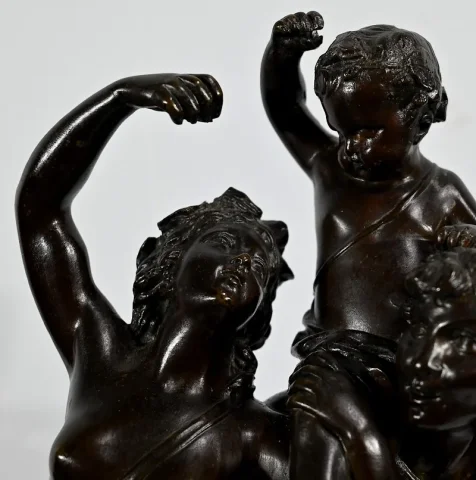 Bronze « L’enfance de Silène », d’après Clodion – 2ème partie du XIXe