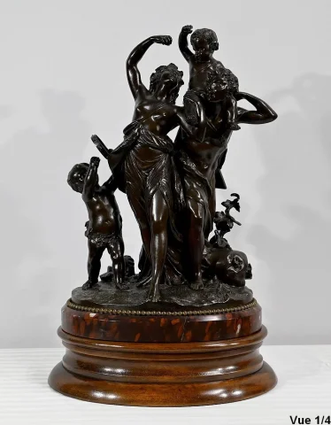 Bronze « L’enfance de Silène », d’après Clodion – 2ème partie du XIXe