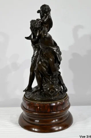 Bronze « L’enfance de Silène », d’après Clodion – 2ème partie du XIXe