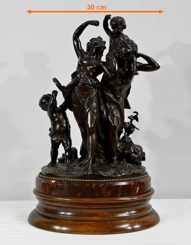 Bronze « L’enfance de Silène », d’après Clodion – 2ème partie du XIXe