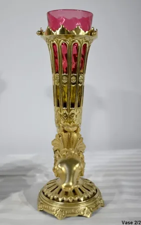 PAIR OF RYTHON VASES