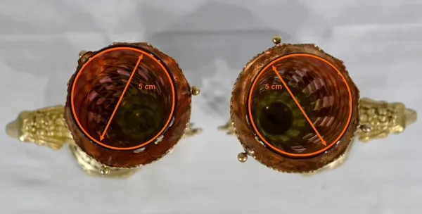 PAIR OF RYTHON VASES