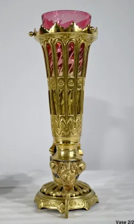 PAIR OF RYTHON VASES