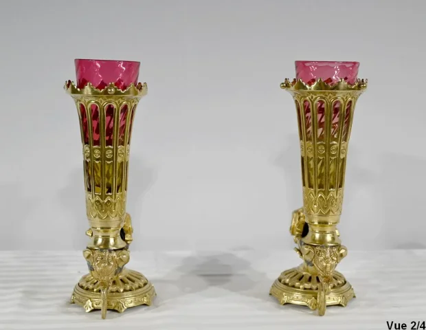 Paire de Vases Rythons en Bronze – 1ère partie XIXe