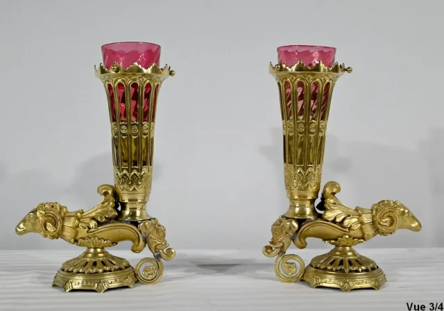 Paire de Vases Rythons en Bronze – 1ère partie XIXe