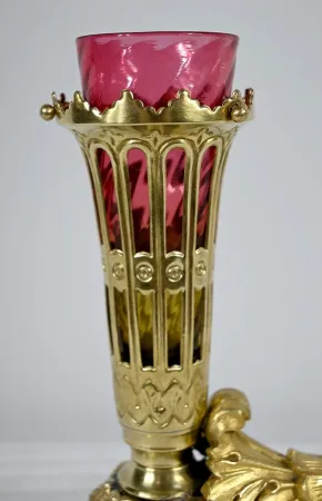 PAIR OF RYTHON VASES
