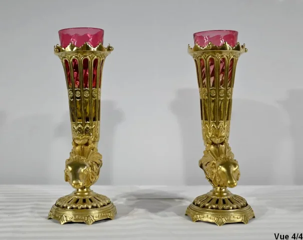Paire de Vases Rythons en Bronze – 1ère partie XIXe