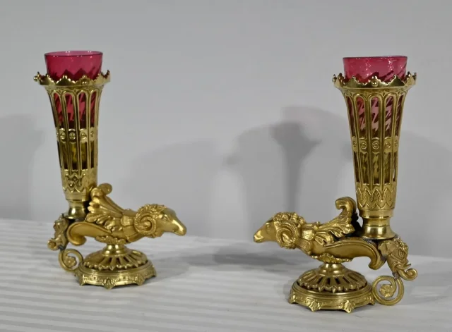 Paire de Vases Rythons en Bronze – 1ère partie XIXe