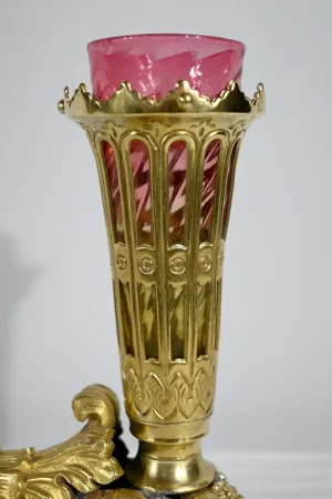 PAIR OF RYTHON VASES