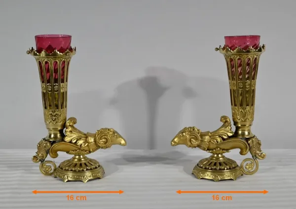 PAIR OF RYTHON VASES
