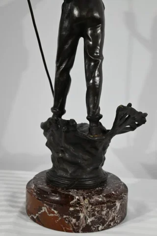 Bronze « Le Faucheur », signé E.Aizelin – 2ème partie du XIXe