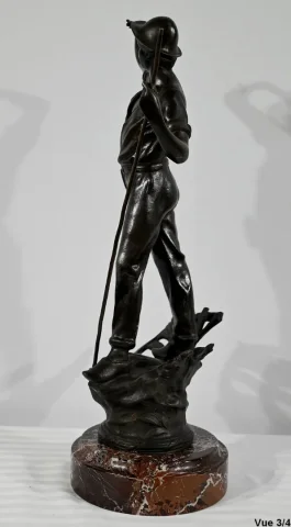 Bronze « Le Faucheur », signé E.Aizelin – 2ème partie du XIXe