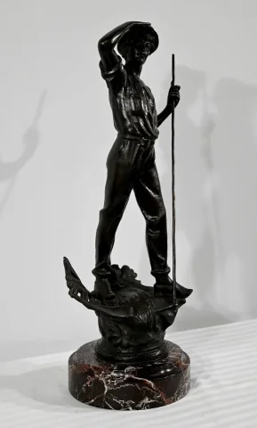 Bronze « Le Faucheur », signé E.Aizelin – 2ème partie du XIXe