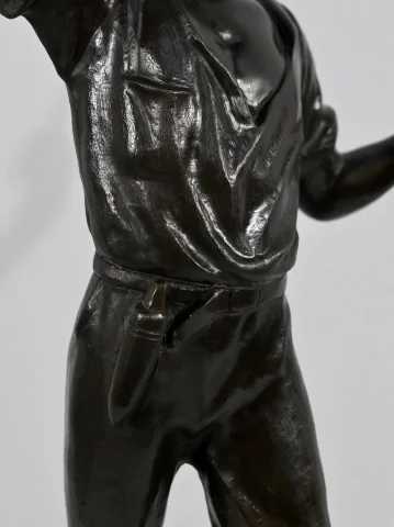 Bronze « Le Faucheur », signé E.Aizelin – 2ème partie du XIXe