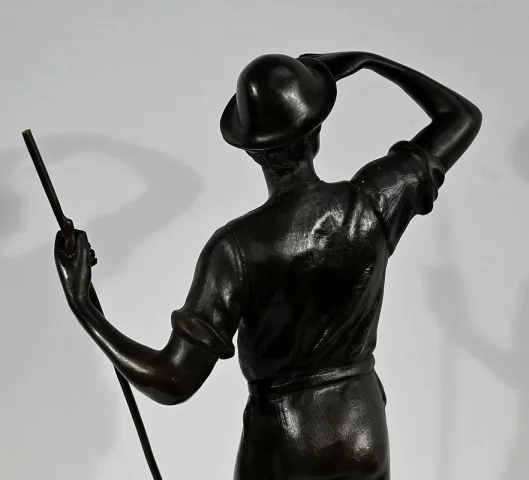 Bronze « Le Faucheur », signé E.Aizelin – 2ème partie du XIXe