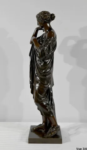 Important Bronze « Diane de Gabies », d’après Praxitèle – Début XXe