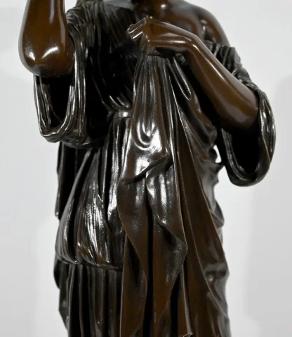 Important Bronze « Diane de Gabies », d’après Praxitèle – Début XXe