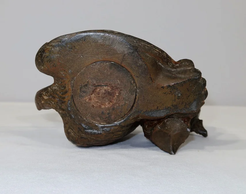 Encrier en Régule patiné « Le Coq Patriotique » - Fin XIXe