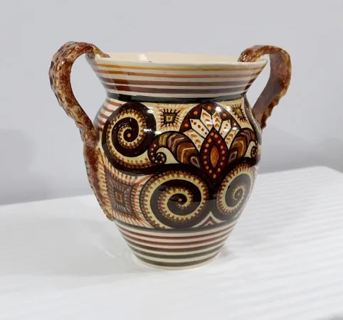 Vase en Faïence signé P. Fouillen, Henriot Quimper - 1940