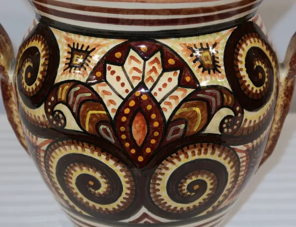 Vase en Faïence signé P. Fouillen, Henriot Quimper - 1940