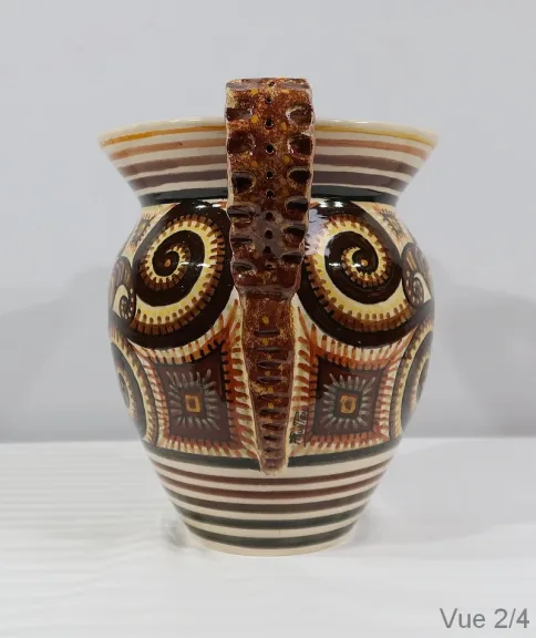 Vase en Faïence signé P. Fouillen, Henriot Quimper - 1940