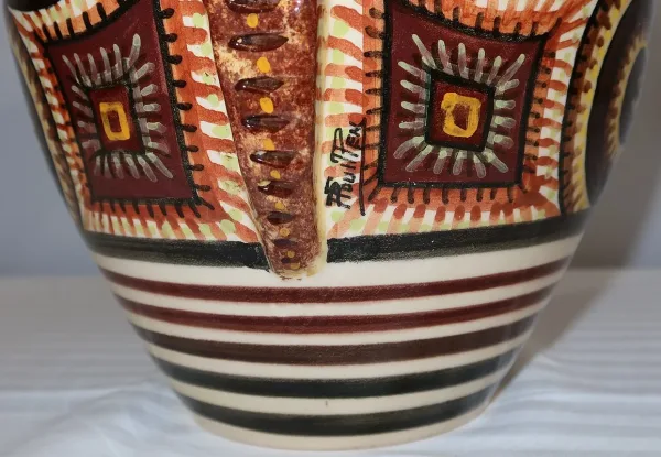 Vase en Faïence signé P. Fouillen, Henriot Quimper - 1940