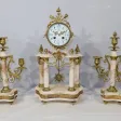 Ensemble de Cheminée en Marbre et Bronze, style Louis XVI – XIXe