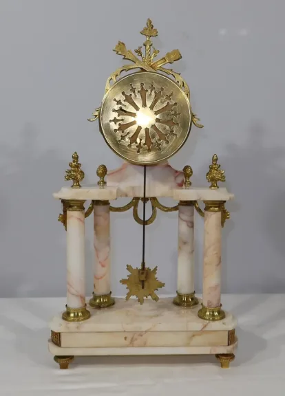 Ensemble de Cheminée en Marbre et Bronze, style Louis XVI – XIXe