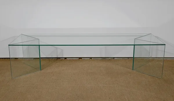 Table Basse Rectangulaire en Verre – 1970