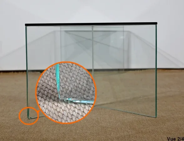 Table Basse Rectangulaire en Verre – 1970