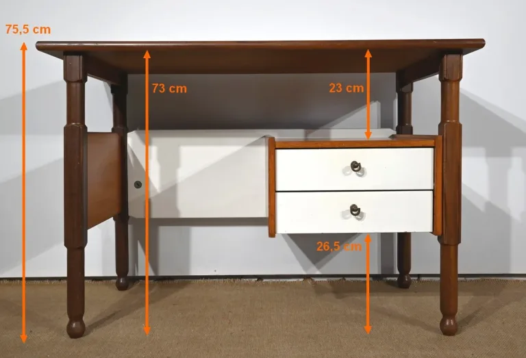 Petit Bureau en Acajou et en Teck, style Gautier - 1960