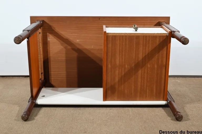 Petit Bureau en Acajou et en Teck, style Gautier - 1960