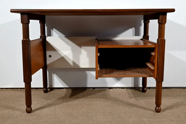 Petit Bureau en Acajou et en Teck, style Gautier - 1960