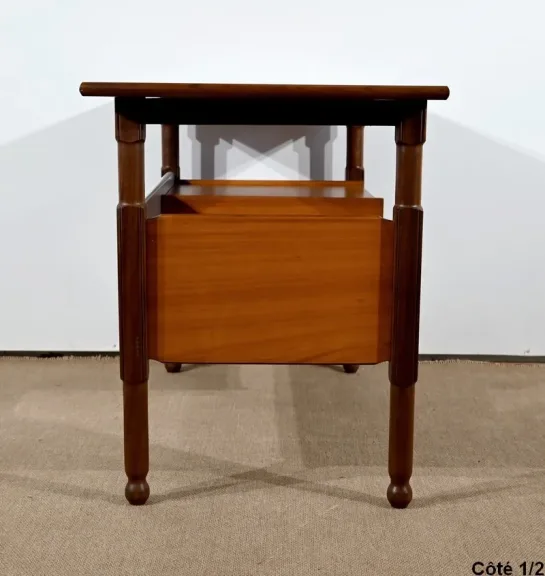 Petit Bureau en Acajou et en Teck, style Gautier - 1960
