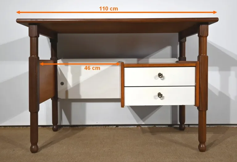 Petit Bureau en Acajou et en Teck, style Gautier - 1960