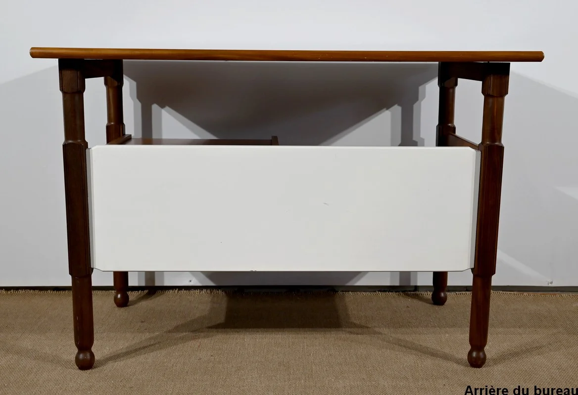 Petit Bureau en Acajou et en Teck, style Gautier - 1960