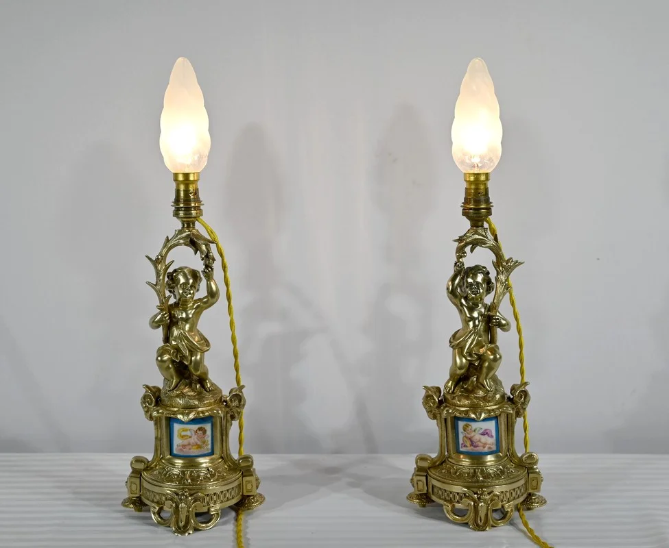 PAIR OF NAPOLEON III PERIOD CANDLESTICKS