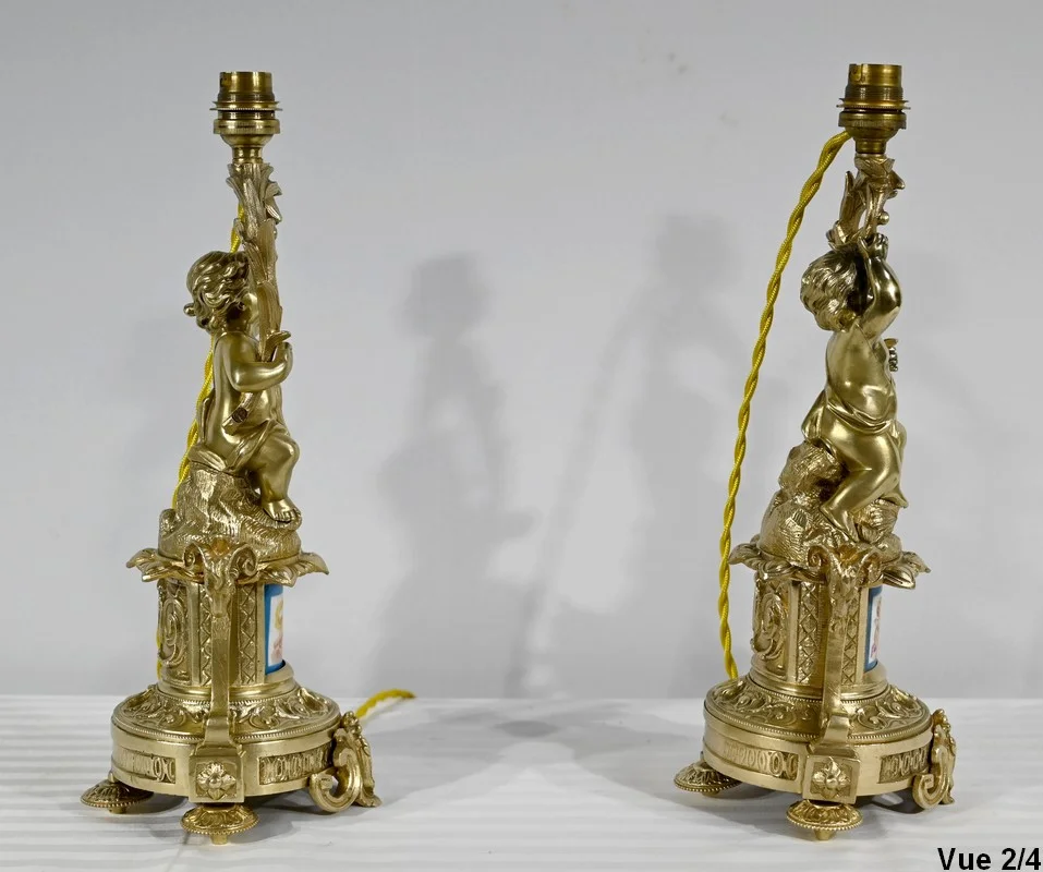 ナポレオン 3 世時代の燭台ペア