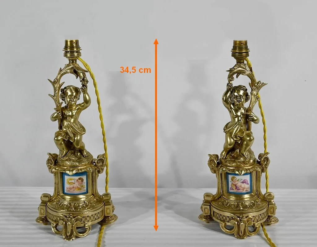 ナポレオン 3 世時代の燭台ペア