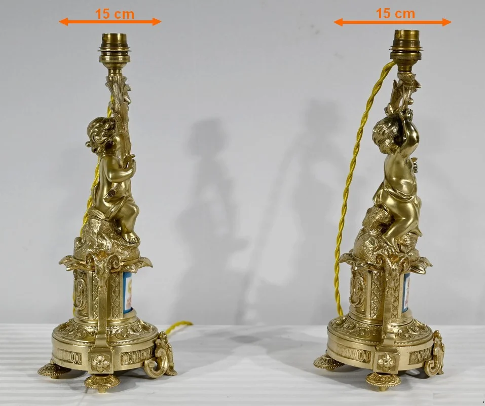 ナポレオン 3 世時代の燭台ペア