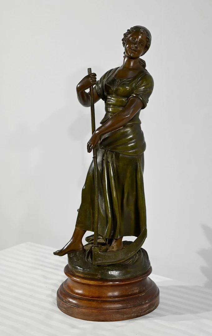 SPELTER STATUETTE サイン入り AJ スコット
