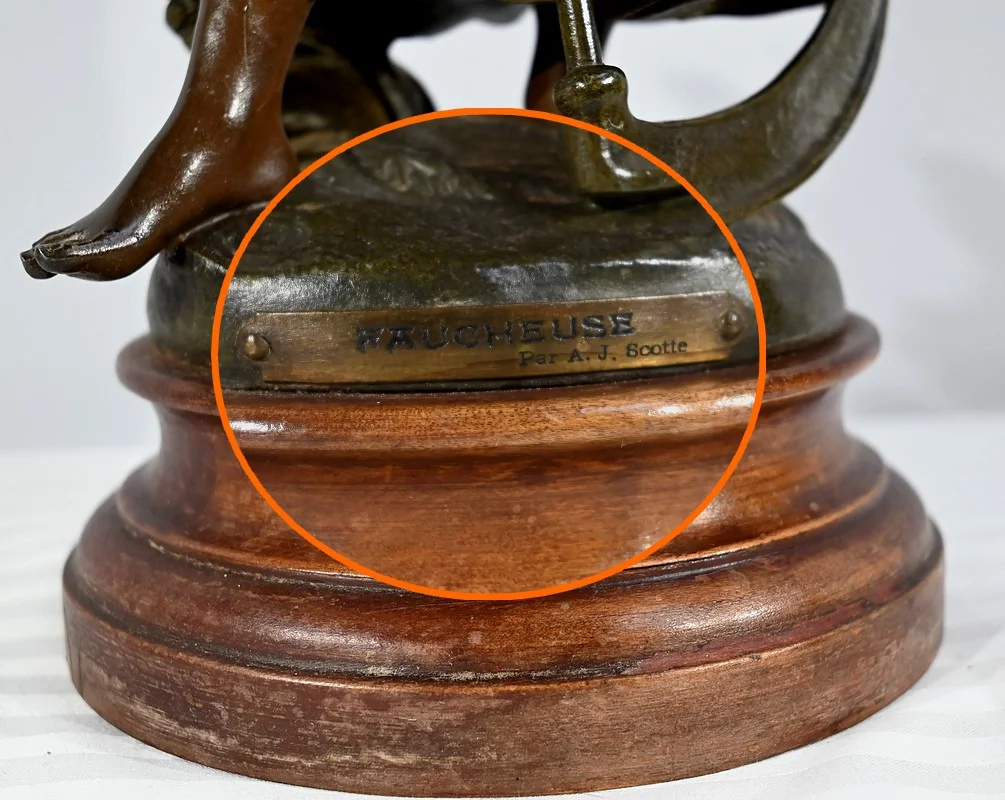 SPELTER STATUETTE サイン入り AJ スコット