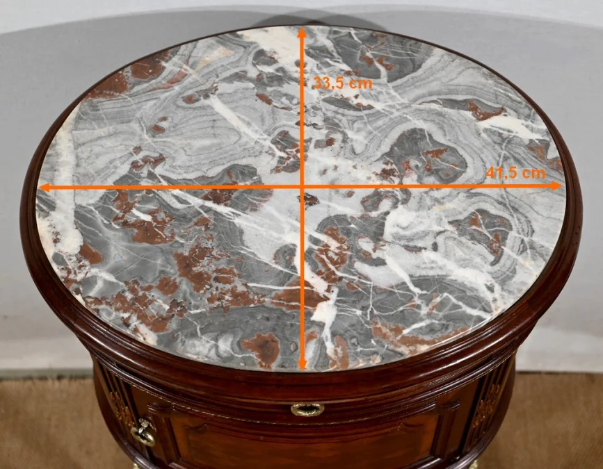 LOUIS XVI STYLE DRUM TABLE