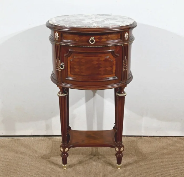 LOUIS XVI STYLE DRUM TABLE