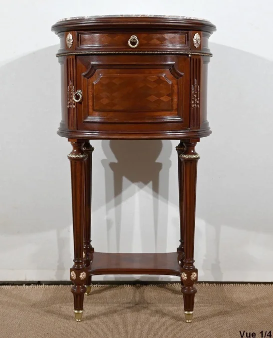 LOUIS XVI STYLE DRUM TABLE